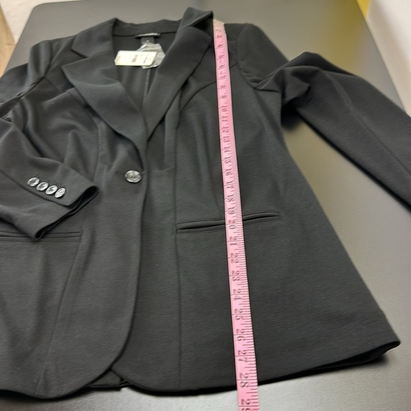 Lane Bryant Black One Button Closure Stretch Blazer Sz 14 Office Career - Picture 13 of 14